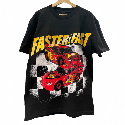 LMQ 2 Year - Faster Than Fast Shirt Front & Back Print True To Size XL & 2XL